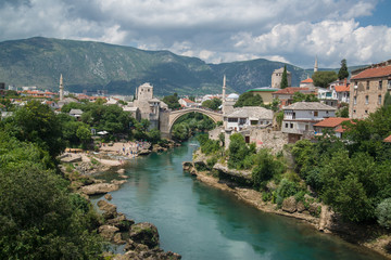 Fototapeta na wymiar The Old Bridge, Mostar, Bosnia and Herzegovina