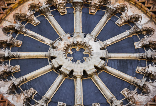 Rose window of the church of San Pedro de Avila, Spain