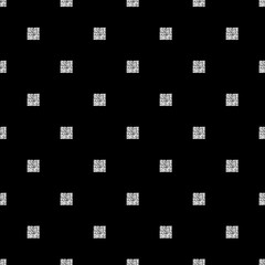 seamless silver square glitter pattern on black background