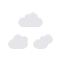 Clouds on a white background. Flat vector illustration EPS 10