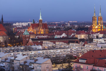 Fototapeta na wymiar Wroclaw Cathedral and Collegiate Church
