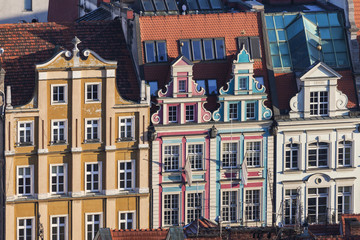 Colorful architecture of Market Square in Wroclaw