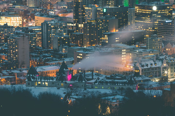 Evening view from Mount Royal - Montreal