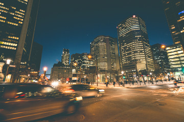 Downtown at Night - Montreal