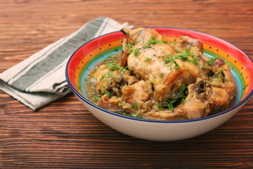 Roasted rabbit with herbs