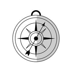 Obraz premium compass device icon over white backgronund. vector illustration