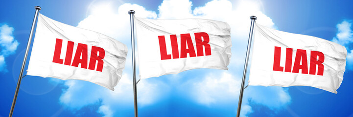 liar, 3D rendering, triple flags
