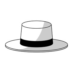 hat accessory icon over white background. vector illustration