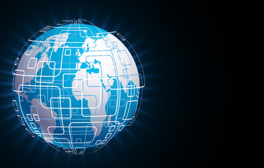 Vector modern techology concept background.