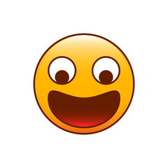 Cute smiley face. Big smile vector