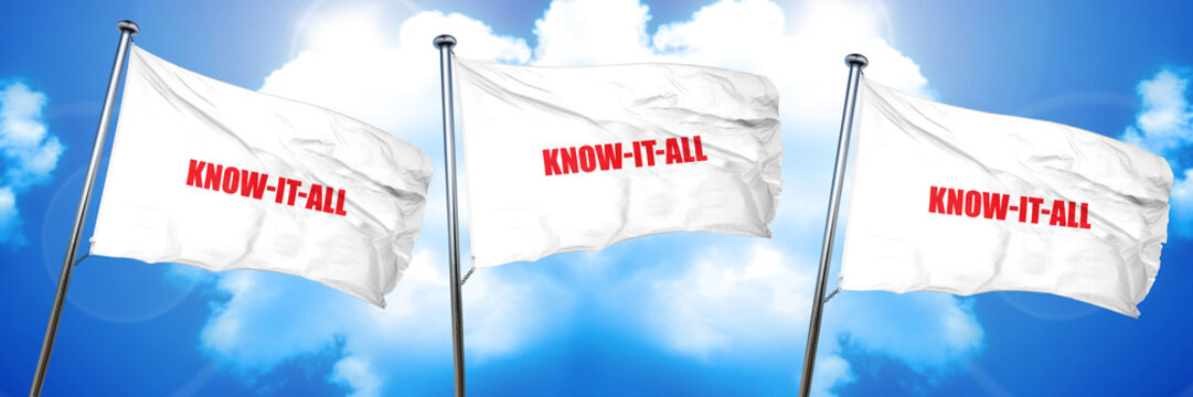 know-it-all, 3D rendering, triple flags