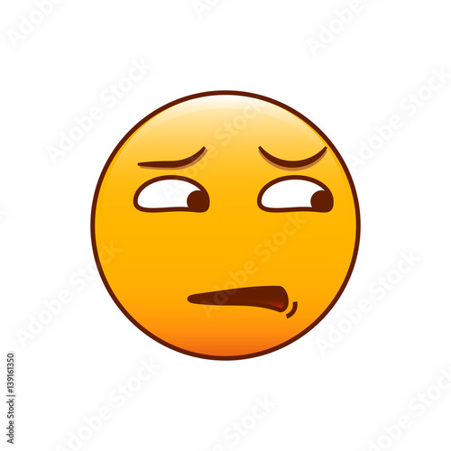 "Disgusted Emoticon. Vector emoji smiley" Stock image and royaltyfree