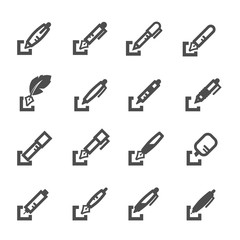 Fototapeta premium pen check box icon set vector