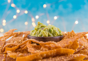 Guacamole and Chips with Lights