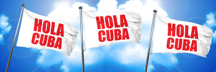 hola cuba, 3D rendering, triple flags © Argus