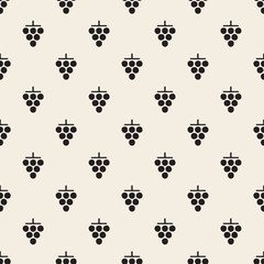 seamless monochrome grape pattern background