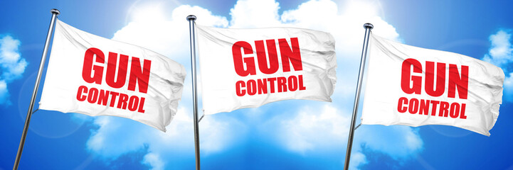 gun control, 3D rendering, triple flags