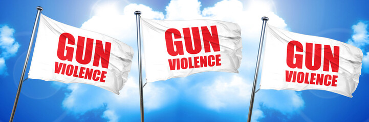 gun violence, 3D rendering, triple flags