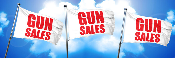 gun sales, 3D rendering, triple flags