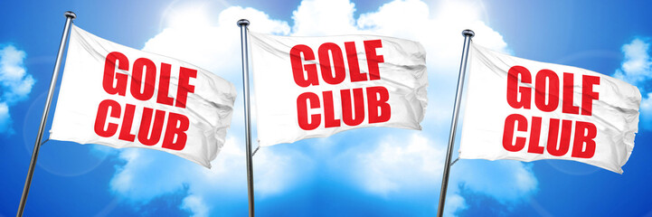 golf club, 3D rendering, triple flags