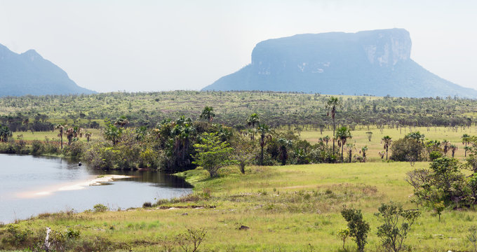 The tepui on Carrao river in the Gran Sabana - Canaima national park, Venezuela