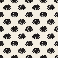 seamless monochrome vegetable pattern background