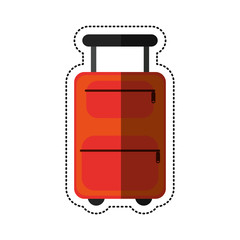 cartoon suitcase equipment travel icon vector illustration eps 10