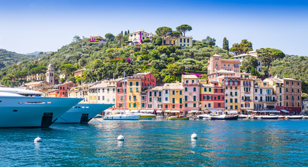 Naklejka premium Portofino, Italy - Summer 2016 - view from the sea