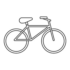 bicycle recreation transport thin line vector illustration eps 10