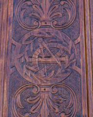 Freemasonry door entrance detail