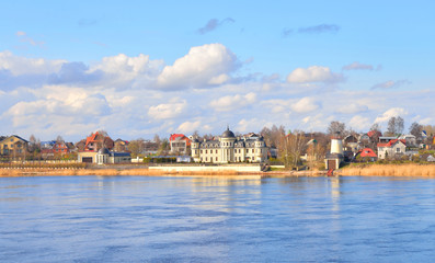 Neva River on the outskirts of St. Petersburg.