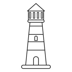 lighthouse guide sea thin line vector illustration eps 10