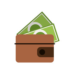 wallet dollar money cash vector illustration eps 10