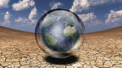 Earth in the bubble      Some elements provided courtesy of NASA
