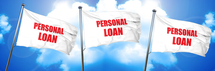 personal loan, 3D rendering, triple flags