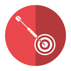 targert dart game sport shadow vector illustration eps 10