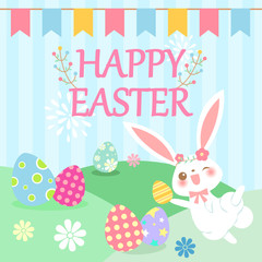 cartoon happy easter