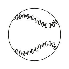 baseball ball sport game thin line vector illustration eps 10