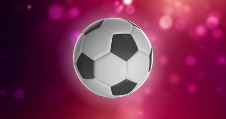 Naklejka premium Ballon de Football 3D Haute Résolution 3