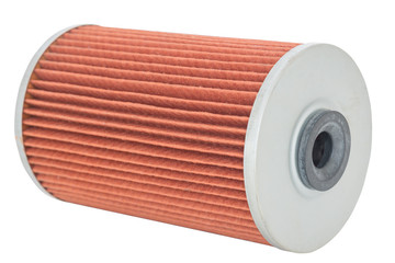 car oil filter isolated on white background ,clipping path