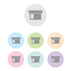 shop store icon set. vector illustration