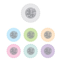 pizza icon set. vector illustration