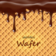 Seamless wafer and dripping chocolate repeatable