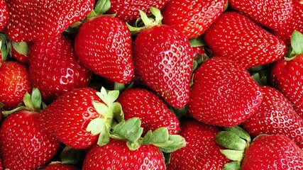 Fresh organic strawberries background