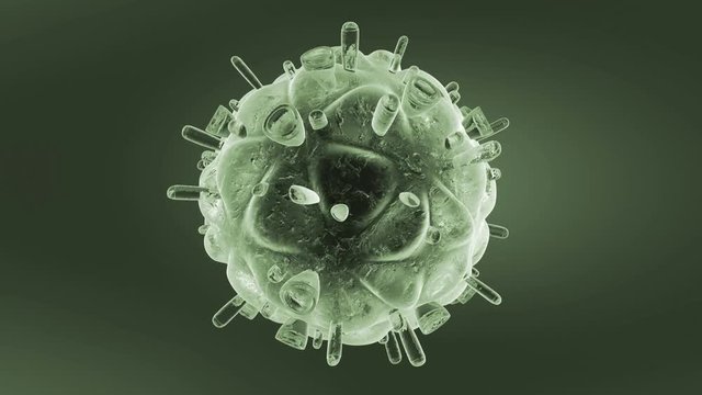 3D animation of a highly detailed HIV Virus causing Aids in the human body.