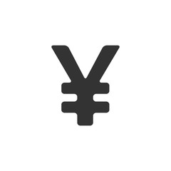 Obraz premium BW icon - Japan Yen symbol