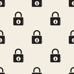 Seamless Monochrome Locks Pattern Background