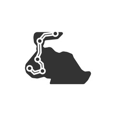 BW Icons - Rally route map