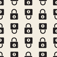 Seamless Monochrome Locks Pattern Background