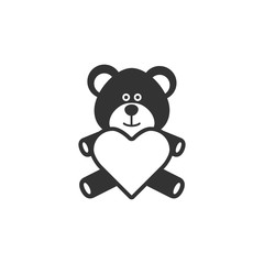 BW icon - Teddy love